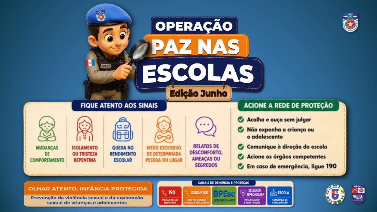 Polícia Militar deflagra operação contra abuso e exploração sexual infantil